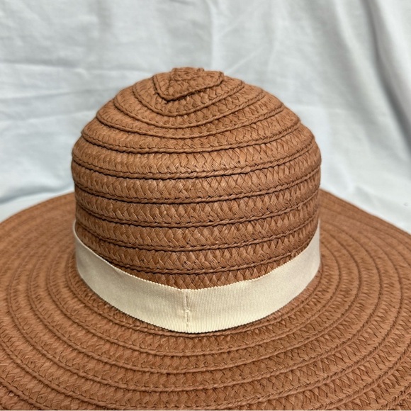 Madewell Brown Straw Hat with Cream Band - Picture 6 of 6